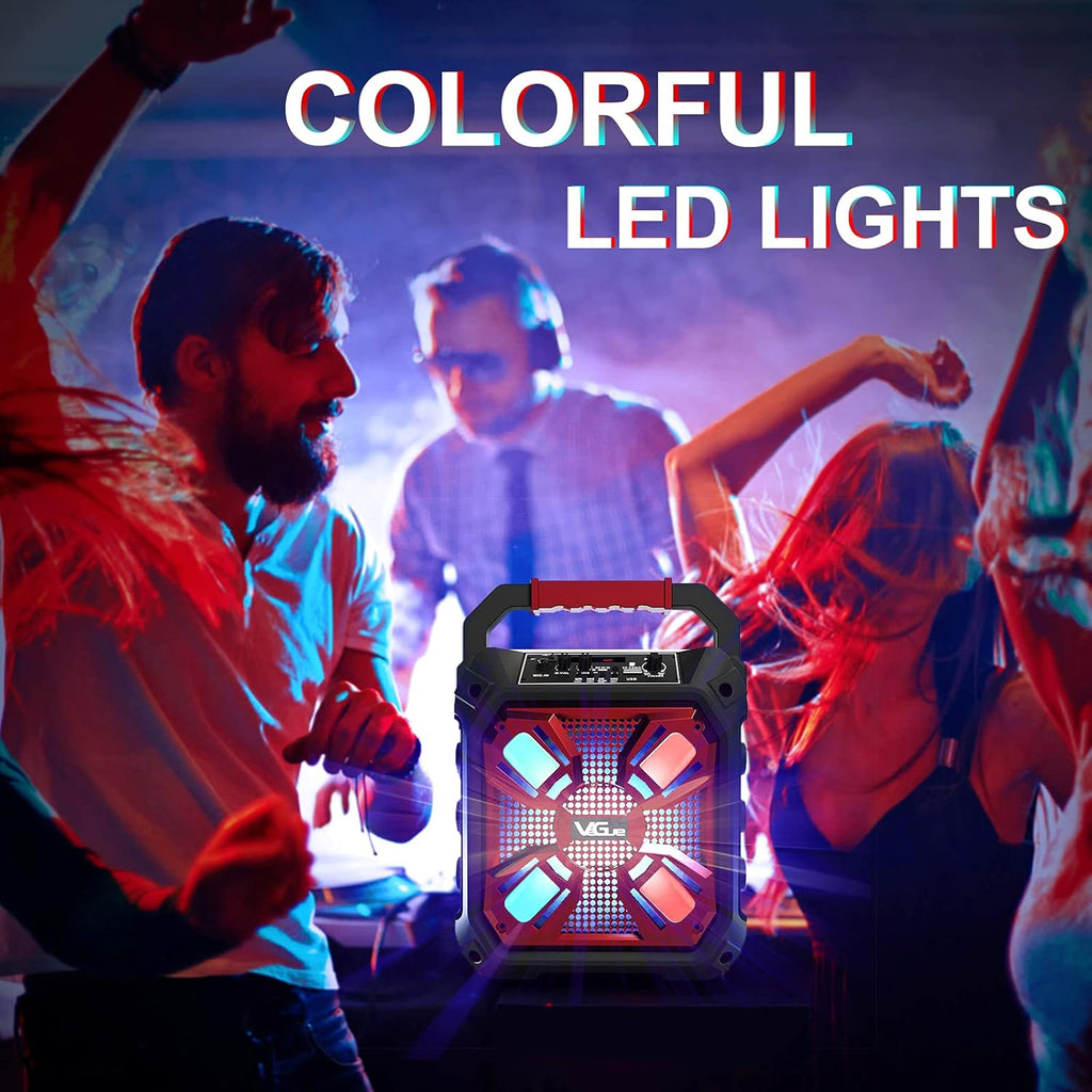Karaoke Machine with Wireless Microphone and LED Lights S6694
