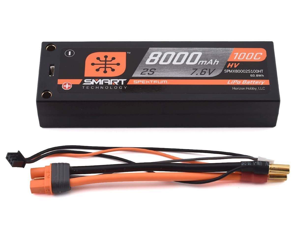 8000mAh 2S 7.6V 100C Smart HV Lipo Case 5mm Tubes H5276