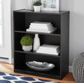 White 3-Shelf Bookcase with Adjustable Shelves I601431