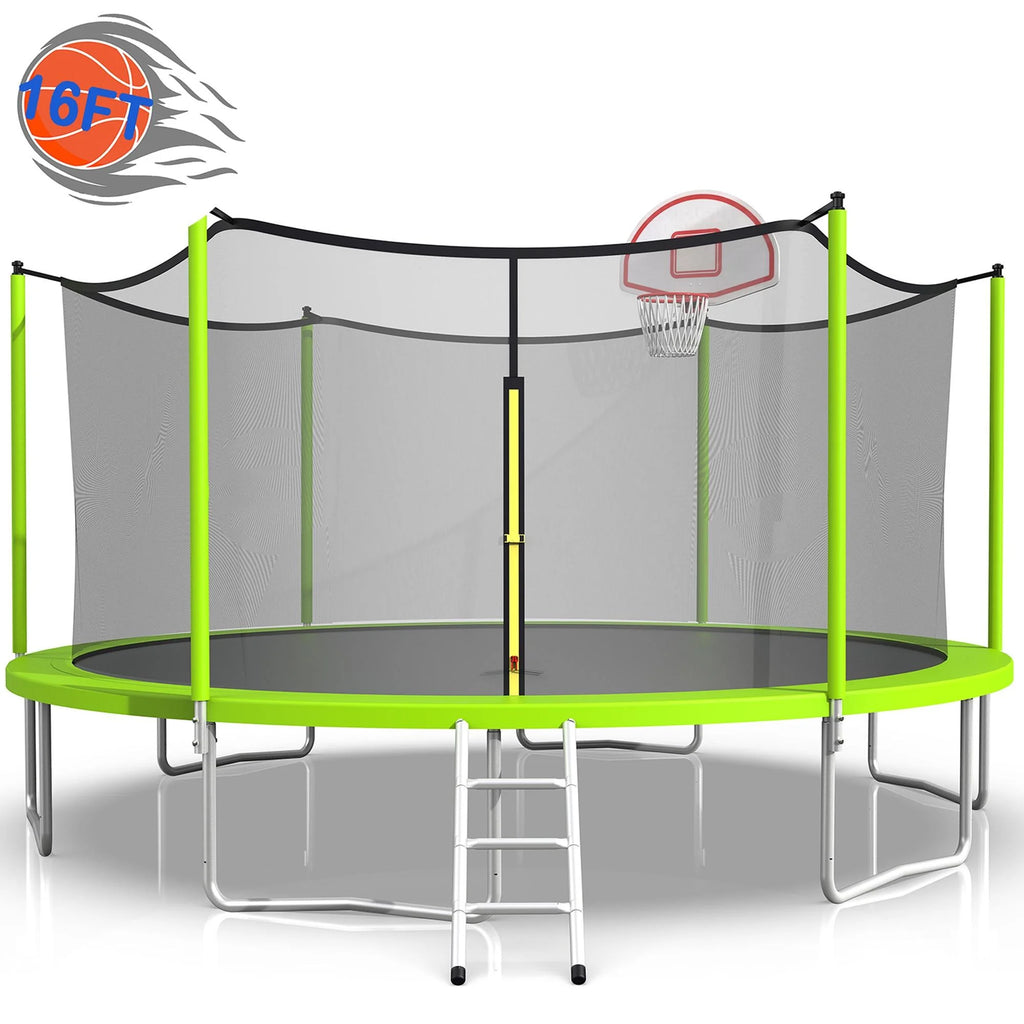 12FT Round Trampoline with Enclosure M877292