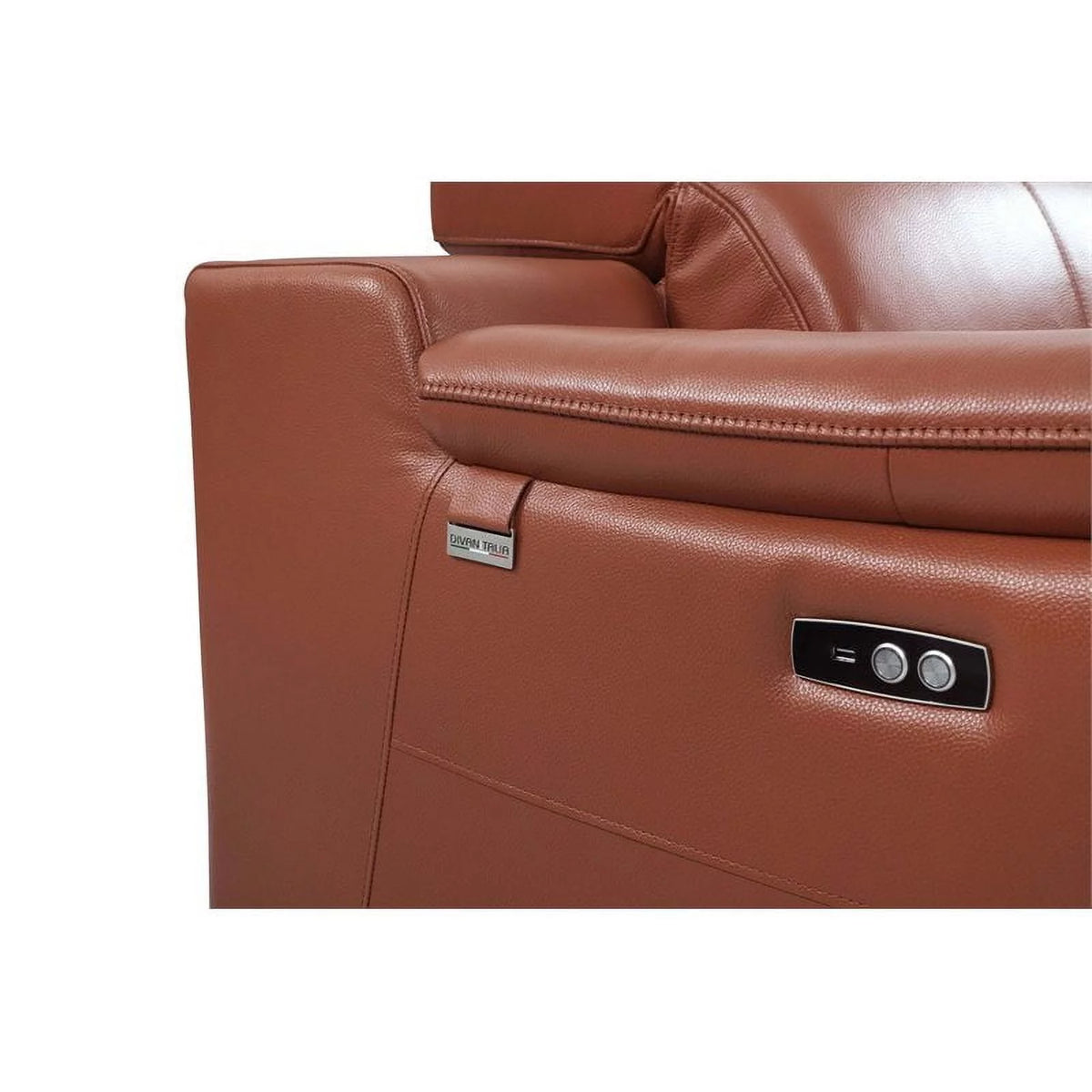 Genuine Italian Leather Power Reclining Sofa C15911
