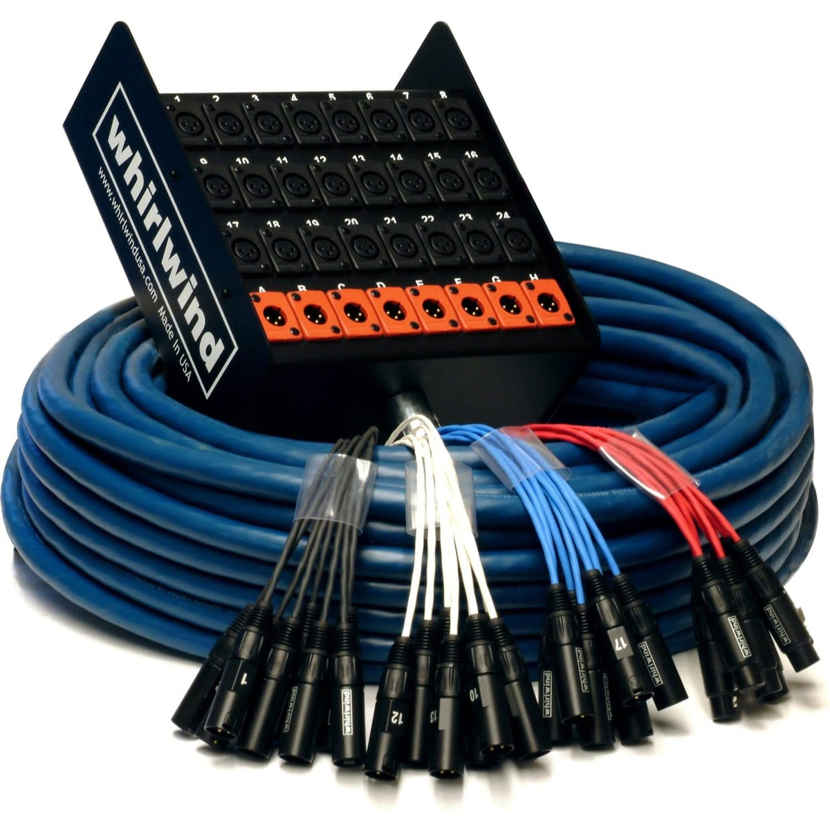 16-Channel Stagebox to Fanout Snake Cable 50' Length L778
