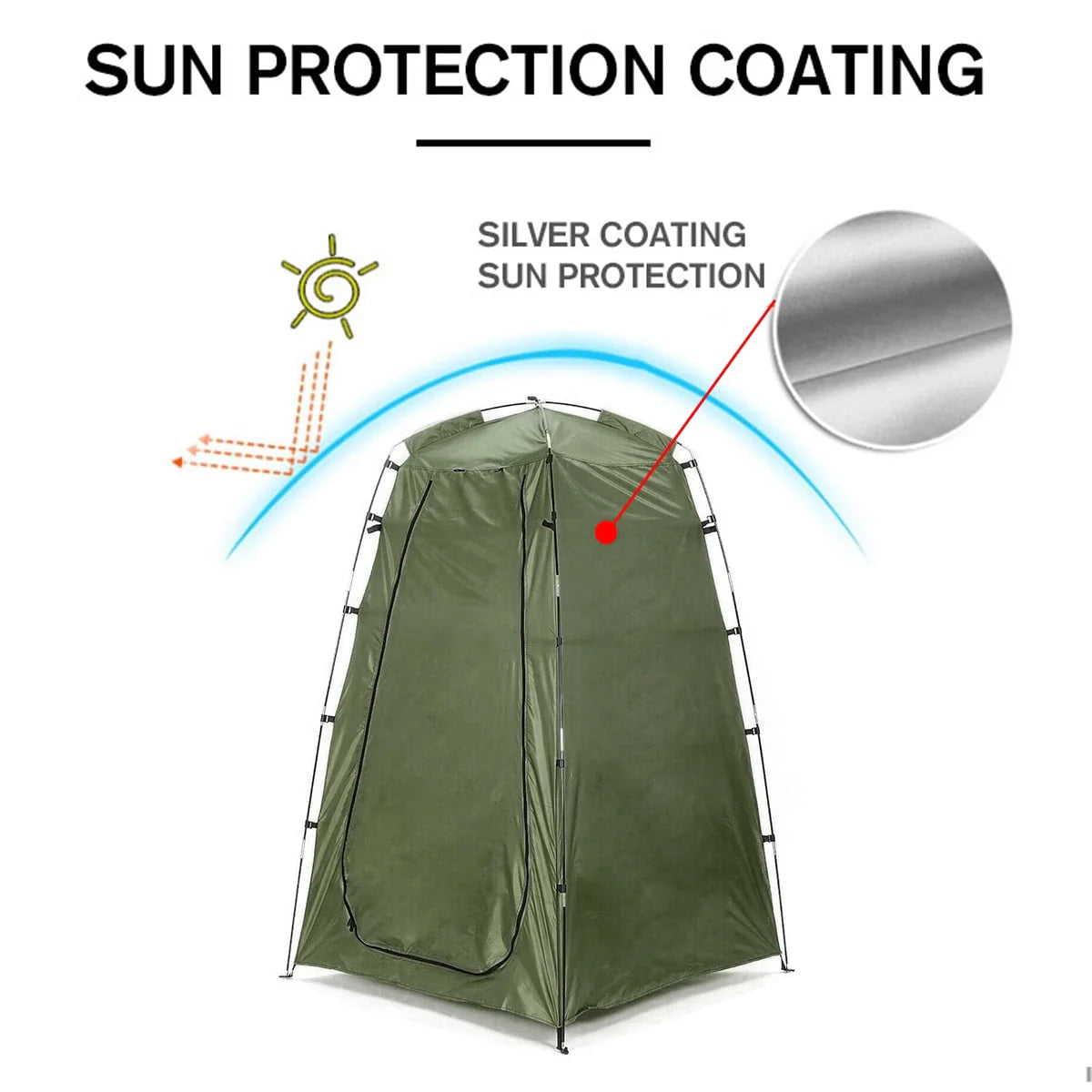 6FT Tall Portable Outdoor Privacy Tent G312