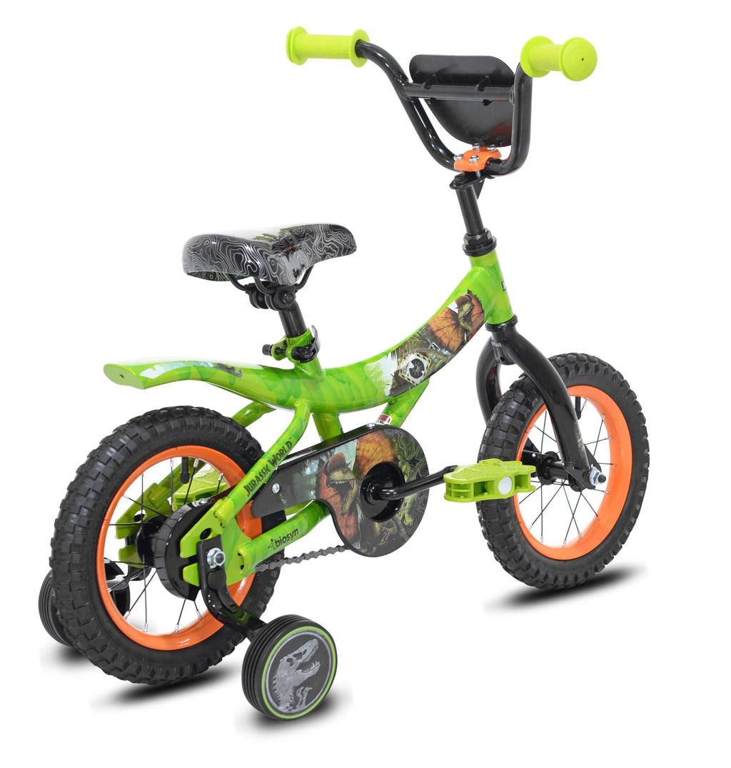 Green and Orange 12-inch Boy's Bicycle with Training Wheel I62798