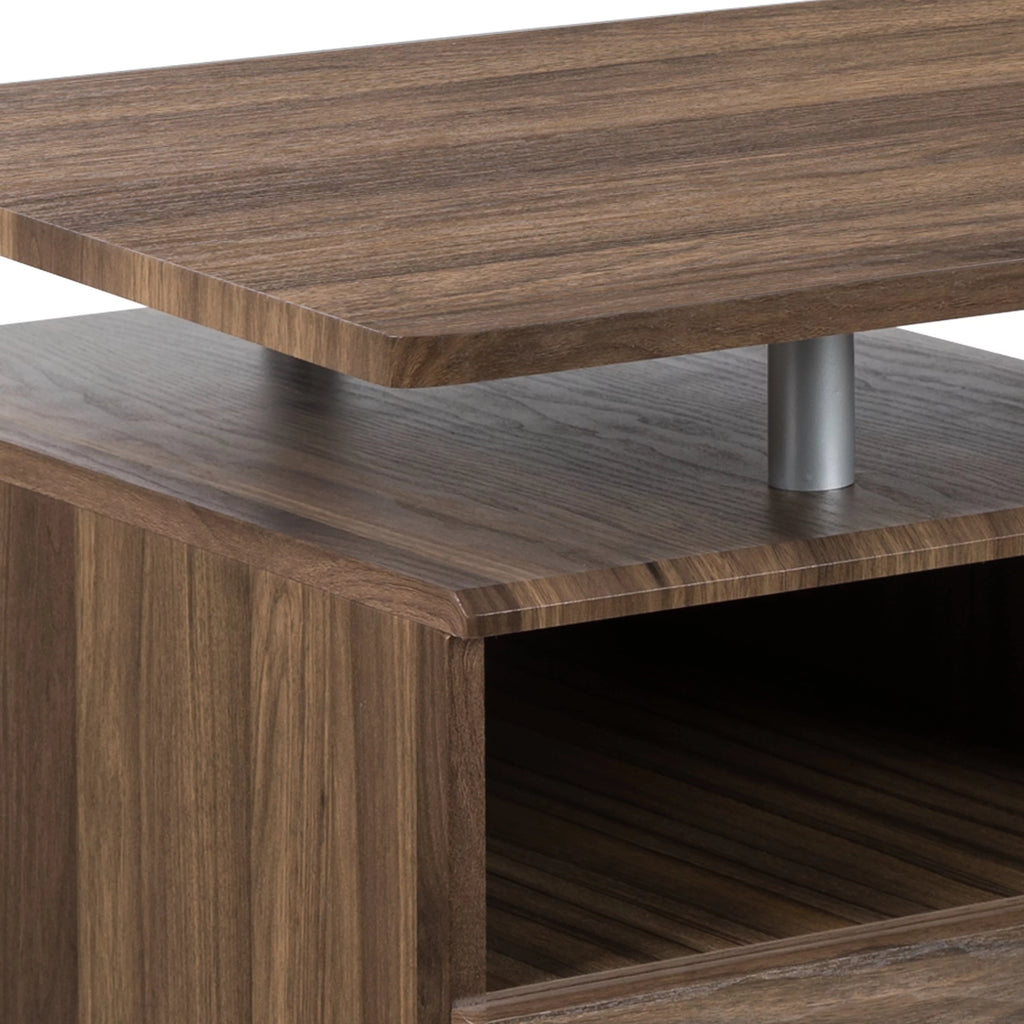 Rustic Walnut Desk with Three Drawer P831
