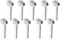 White Nylon Flush Mount Rod Holder with Cap Cover and Gasket 10pcs Y853