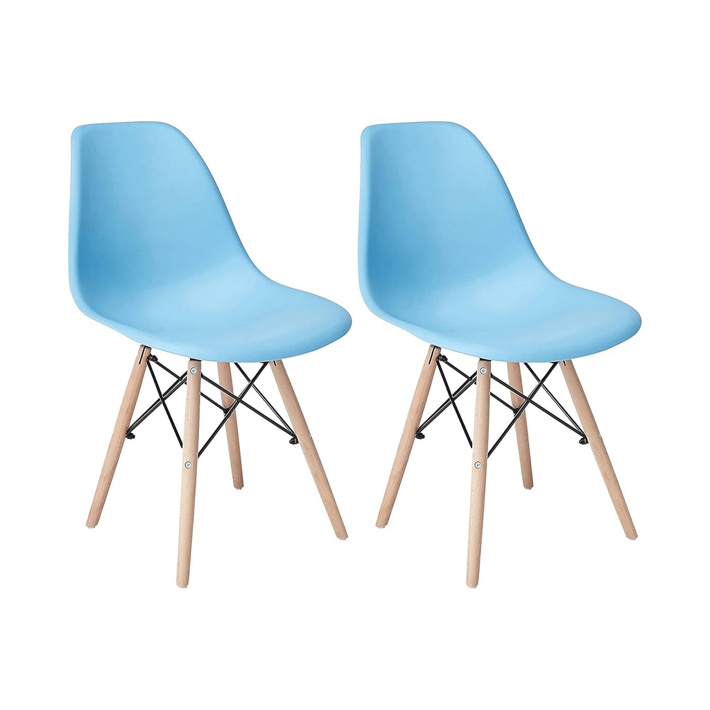 Beige Dining Chair with Natural Wood Legs, Set of 1 V290