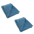Solid Plush Fleece Throw Copen Blue 50 x 60 in. Pack of 2 T888