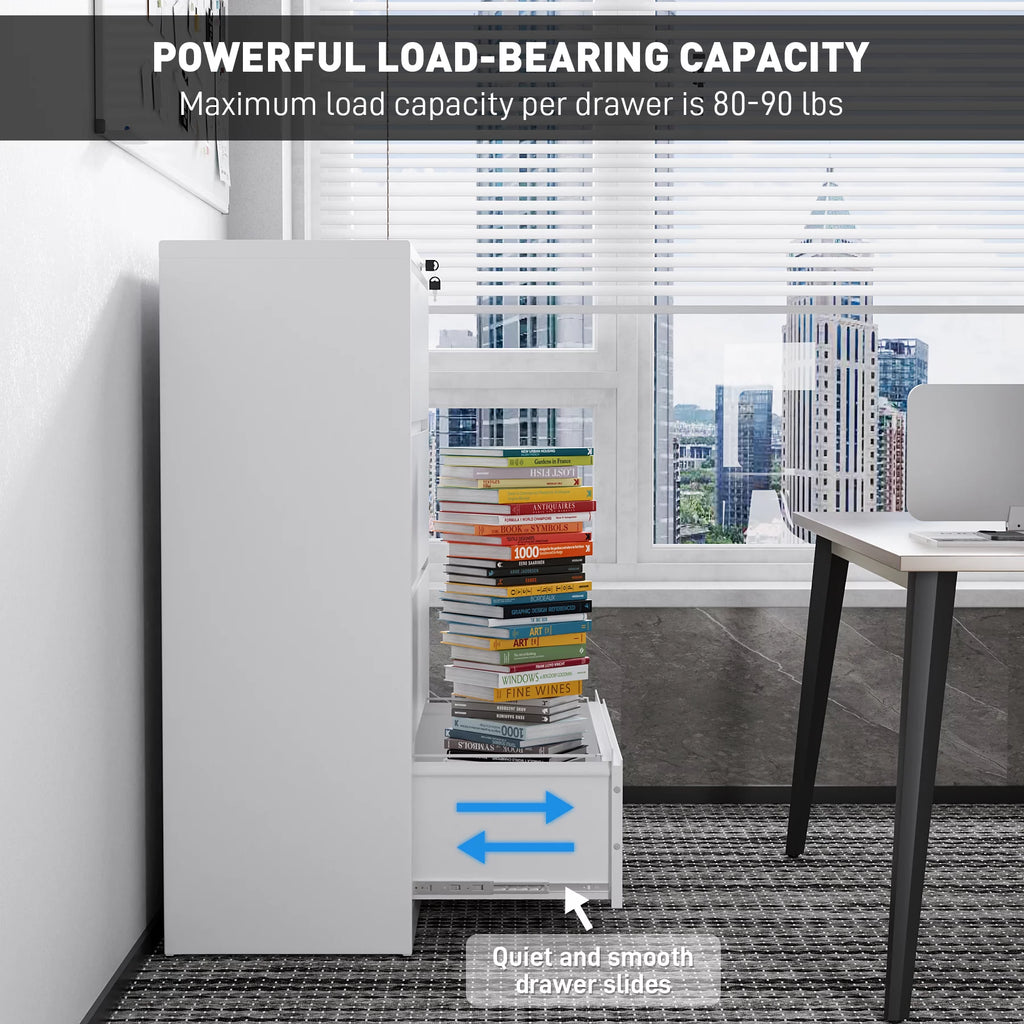 4 Drawer Metal File Cabinet with Lock D83771