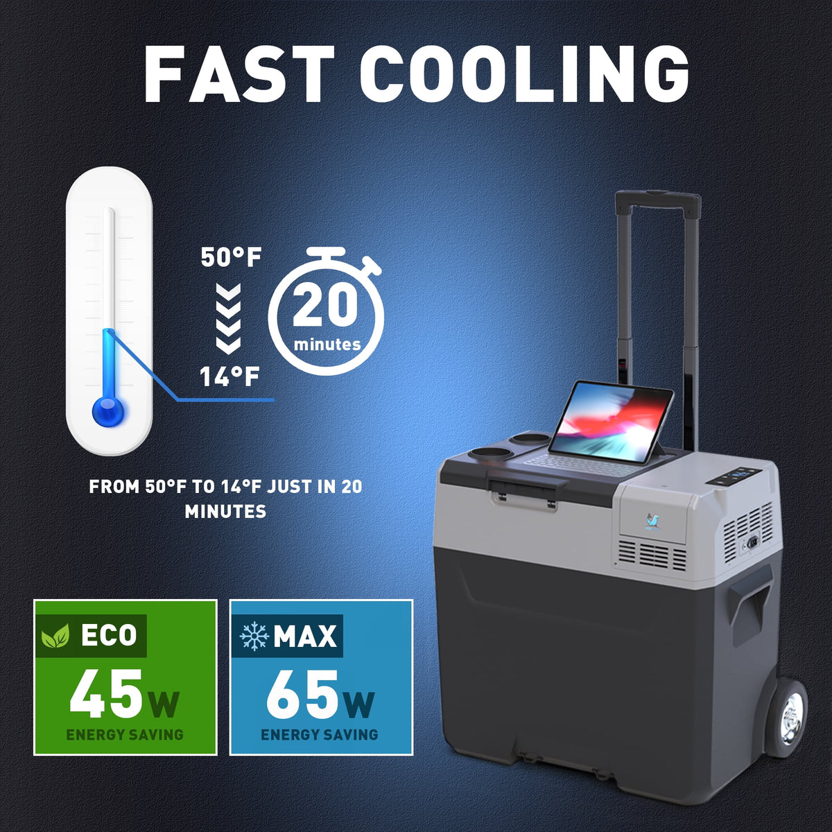 52Qt Portable Car Freezer with APP Control B721531
