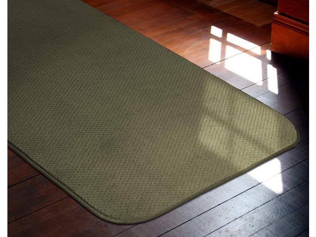 Olive Green 6 ft. x 36 in. Skid-Resistant Carpet Runner V471870