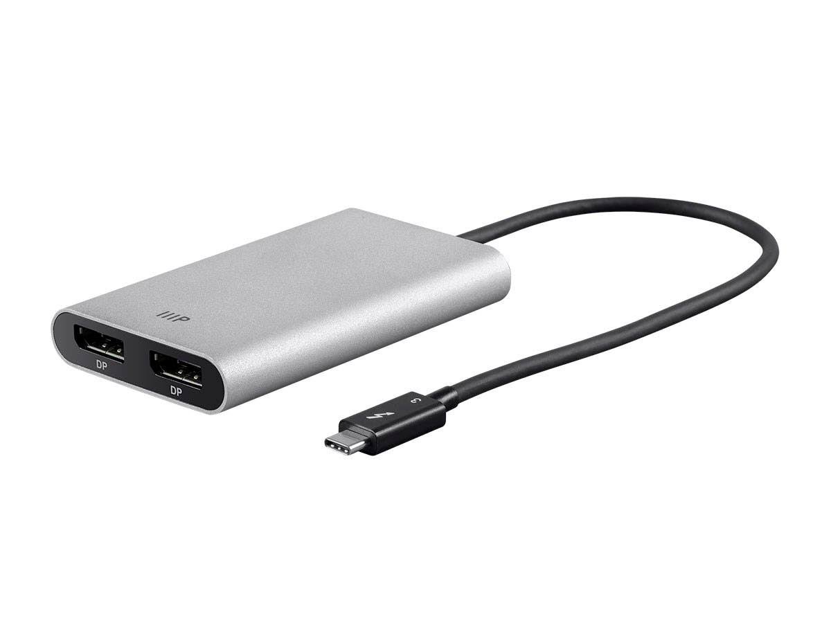 White Thunderbolt 3 Dual DisplayPort Adapter V1273