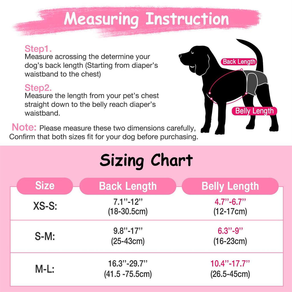 2 Pieces Dog Diaper Suspenders L32637