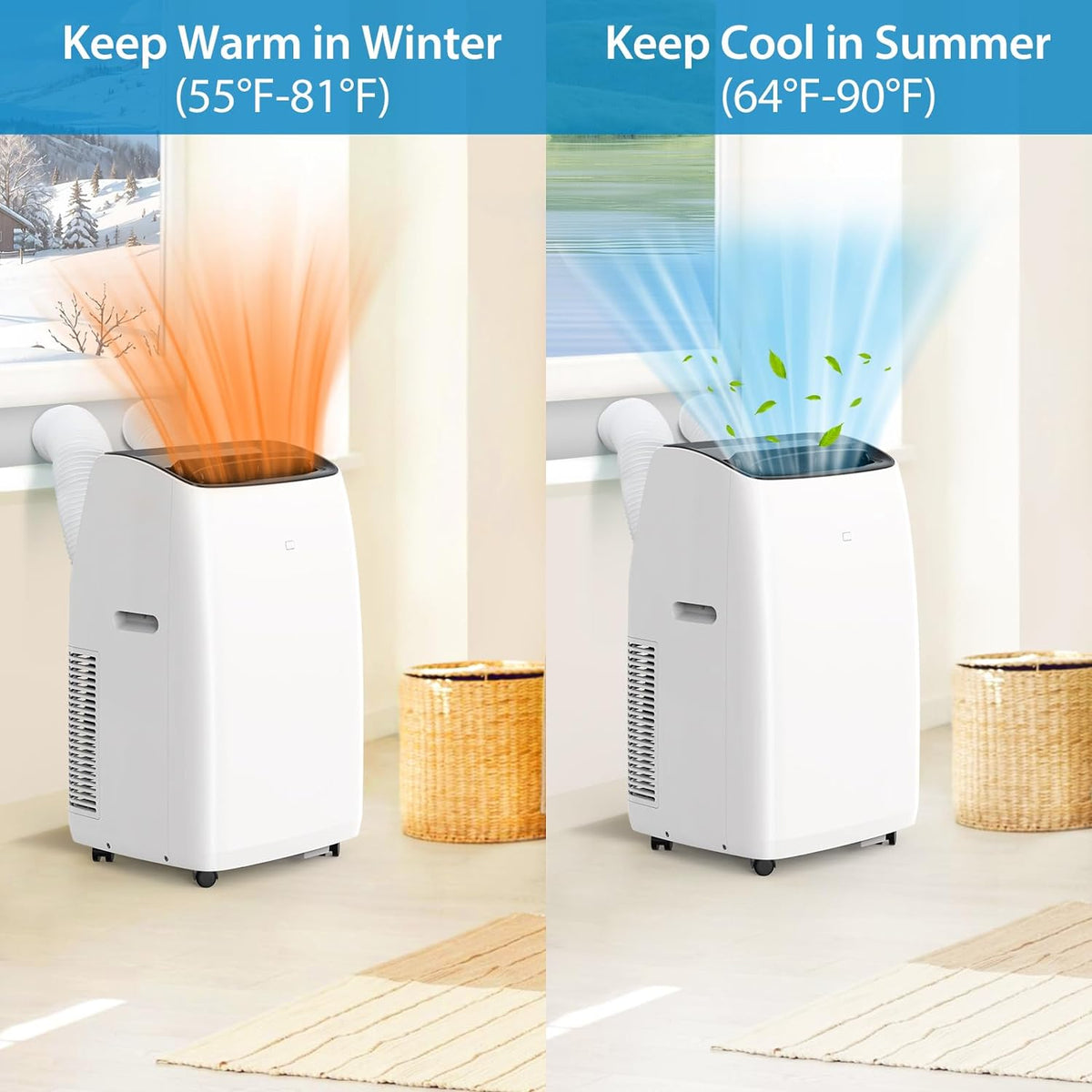 14000 BTUs Inverter Portable Air Conditioner and Heater Y533