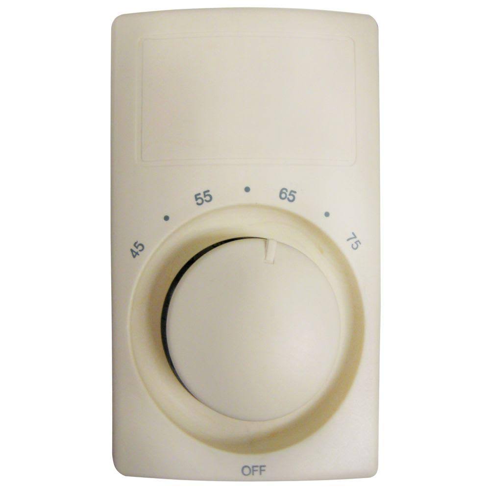 Almond Double Pole Thermostat T8328