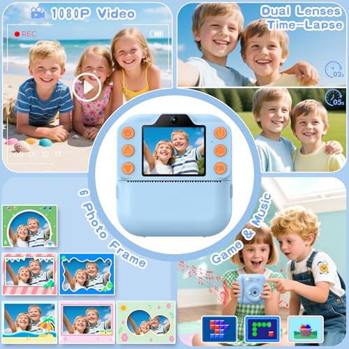 Instant Print Kids Camera 64GB SD Card Pink R639586