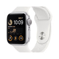 Apple Watch SE 2nd Gen GPS 40mm Silver Aluminum Case with White Sport Band Z3085