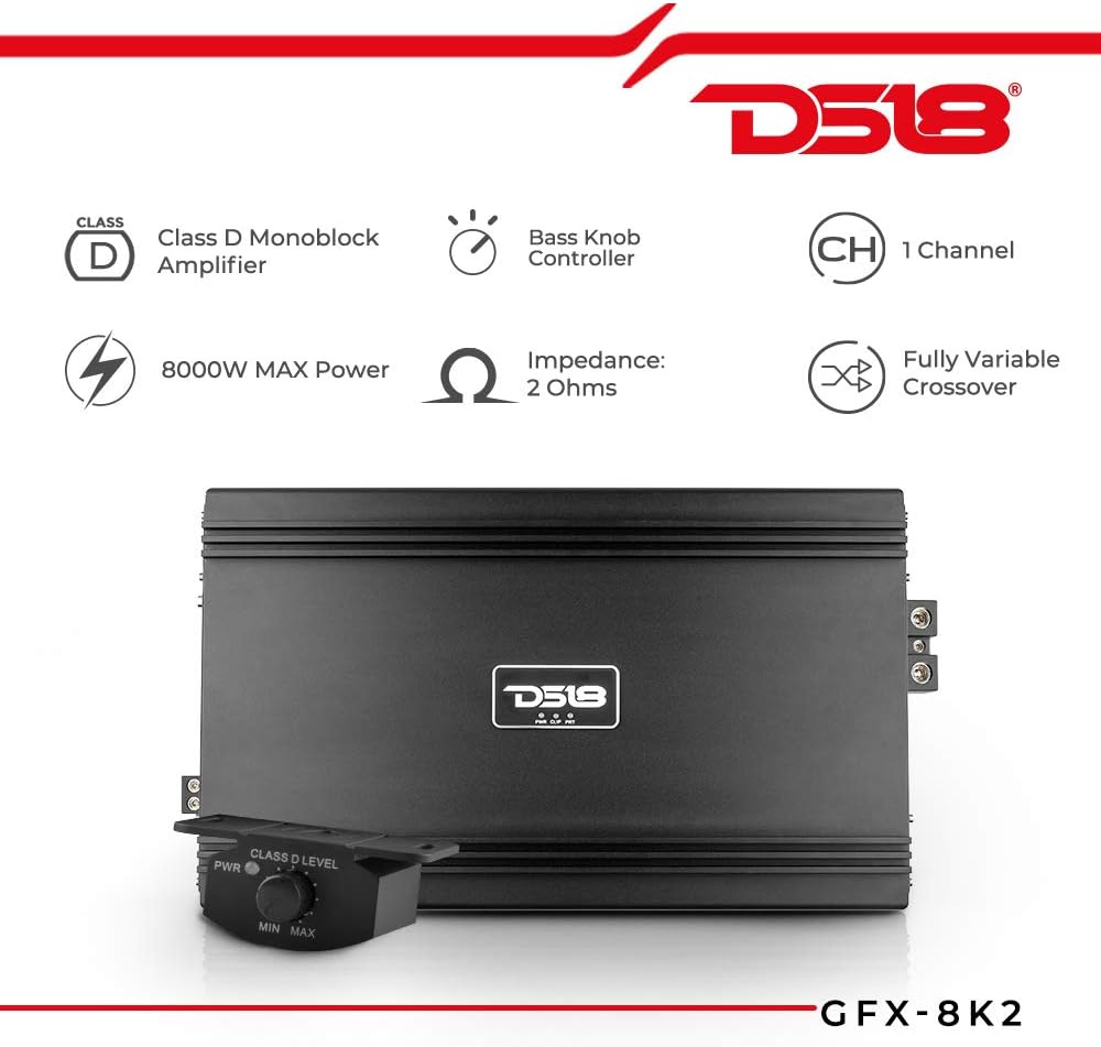 Car Audio Amplifier 3000 Watts Rms 2-Ohm X6827