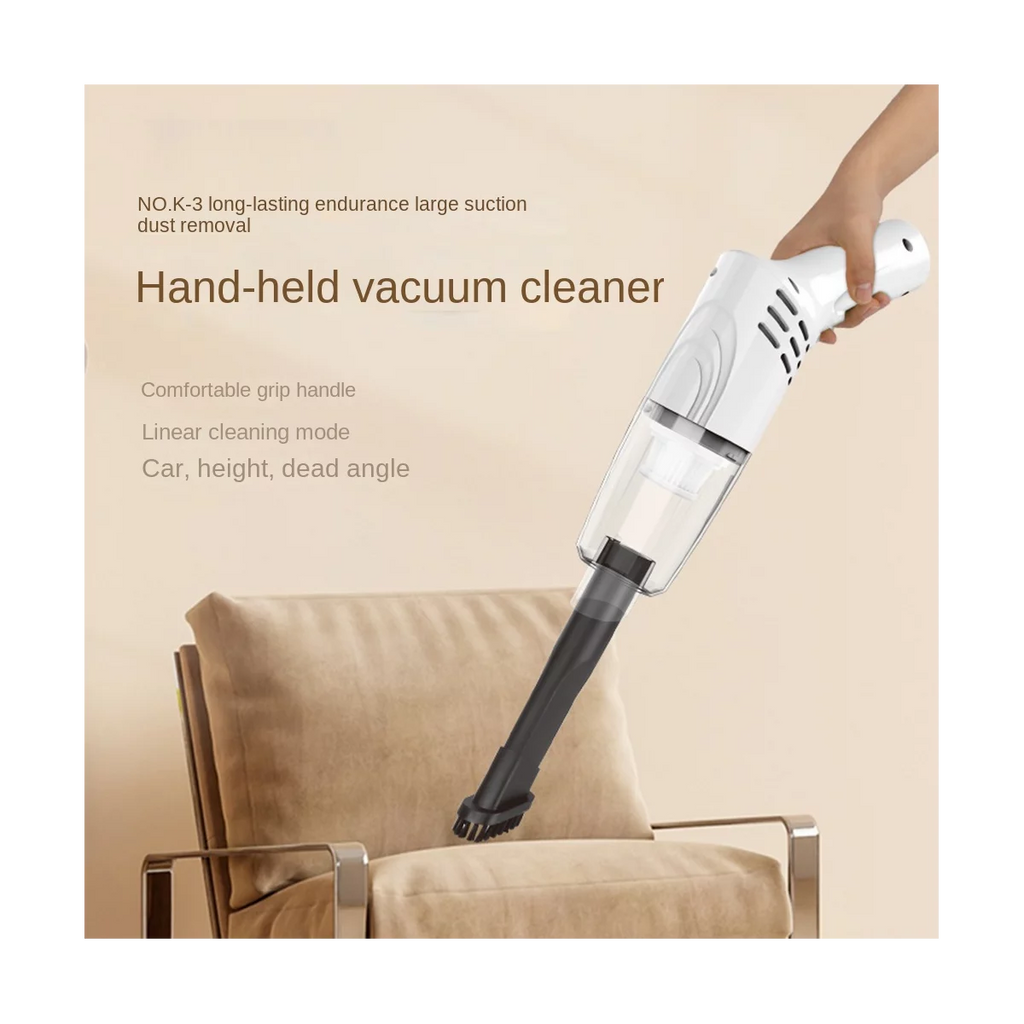 3 in 1 Portable Rechargeable Handheld Car Vacuum Cleaner Black Y88871