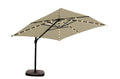 10-ft Tan Solar Powered Cantilever Patio Umbrella with Base Q753528