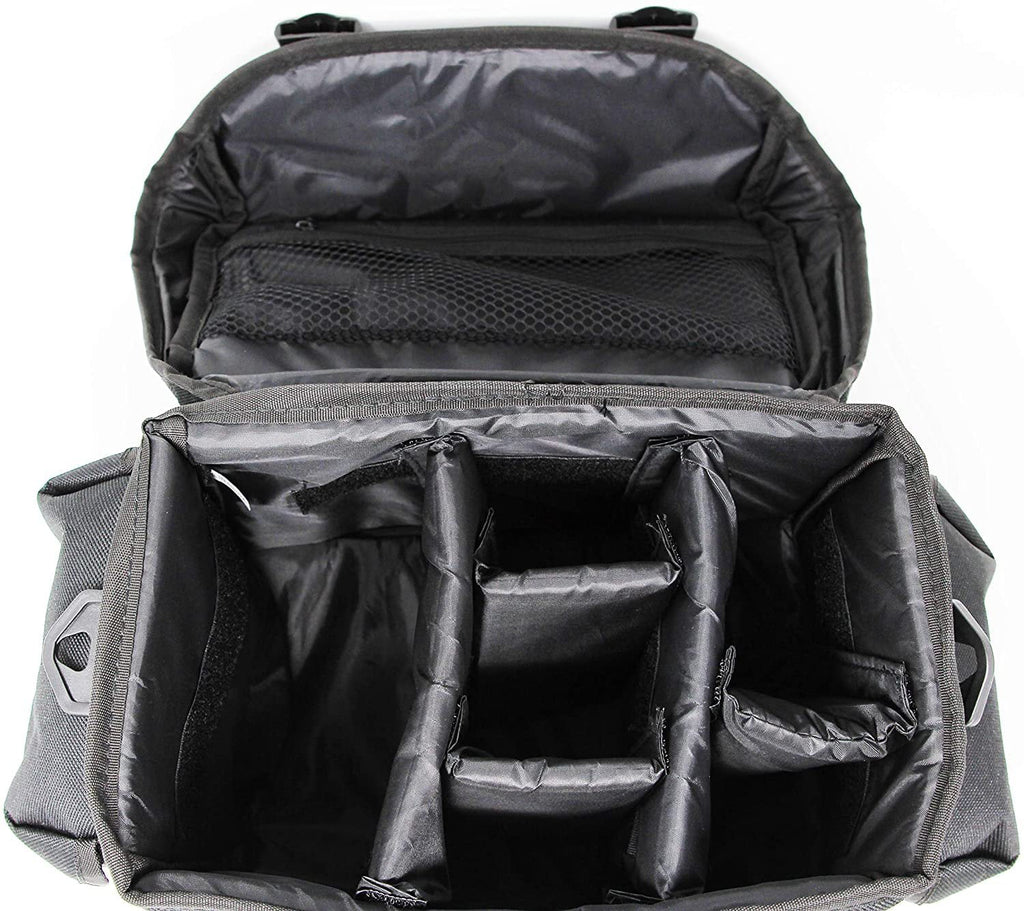 Large Universal DSLR Camera Case Gadget Bag, 11 x 7 x 7 Inches, Black/Red A2328