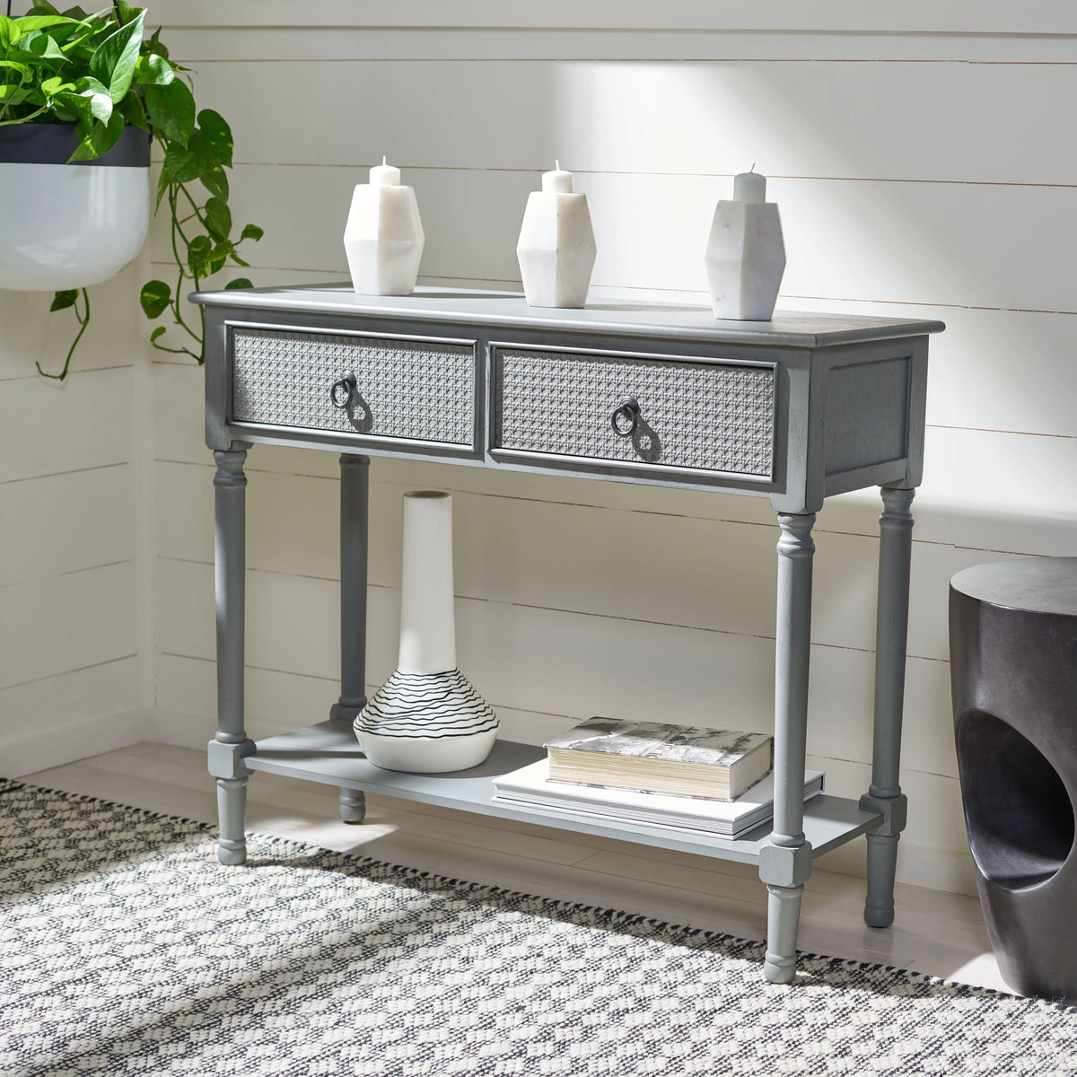 Modern 2 Drawer Console Table L7327