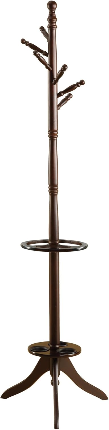 Solid Wood Coat Rack with Umbrella Holder I7791