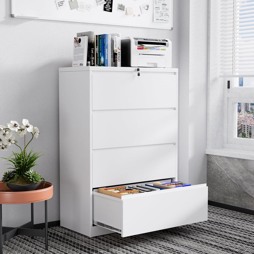 4 Drawer Metal File Cabinet with Lock D83771