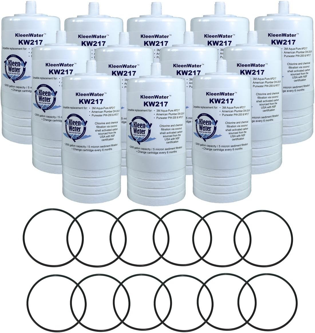 Water Filter Replacement Cartridges and O-rings Set Z865643