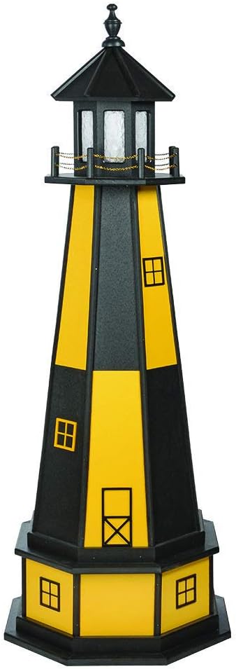 Decorative Lighthouse with Base Wood Turf Green Weatherwood F980820