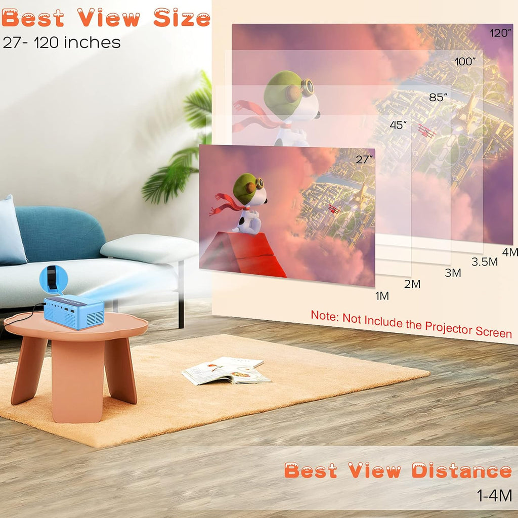 Portable Mini Video Projector with HDMI USB AV Interfaces A691244