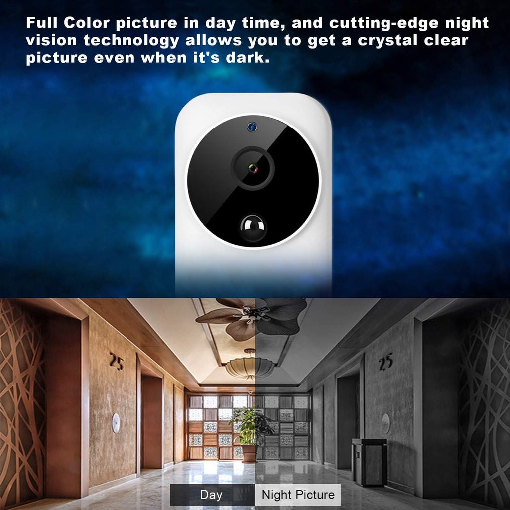 Wireless Video Doorbell Camera with Motion Detector, 1080P, Night Vision G667025