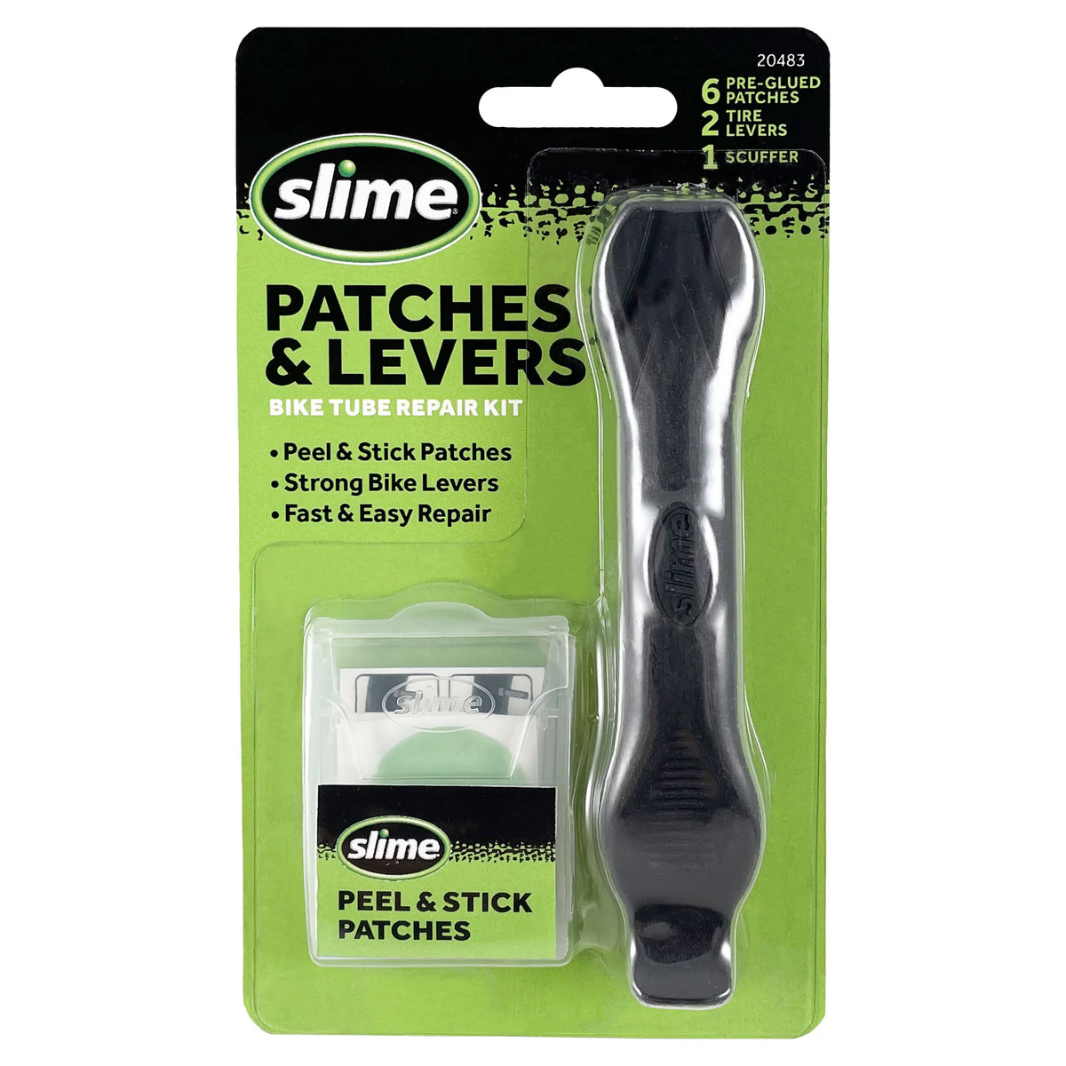 Peel & Stick Bicycle Tire Repair Kit Patches with Levers S151340