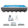 24' x 12' x 52 Rectangular Frame Swimming Pool with Pump S574081