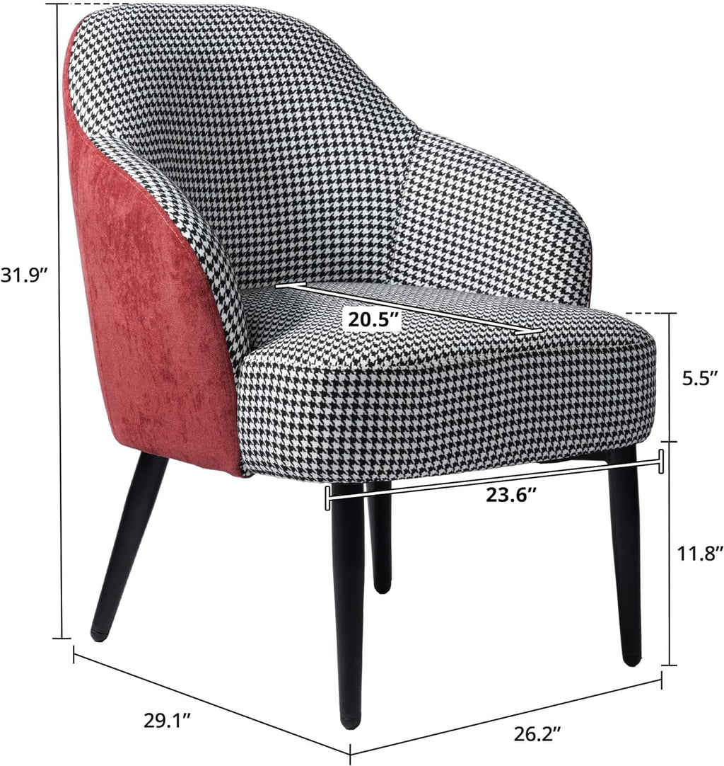 Houndstooth Upholstered Accent Chair S4573