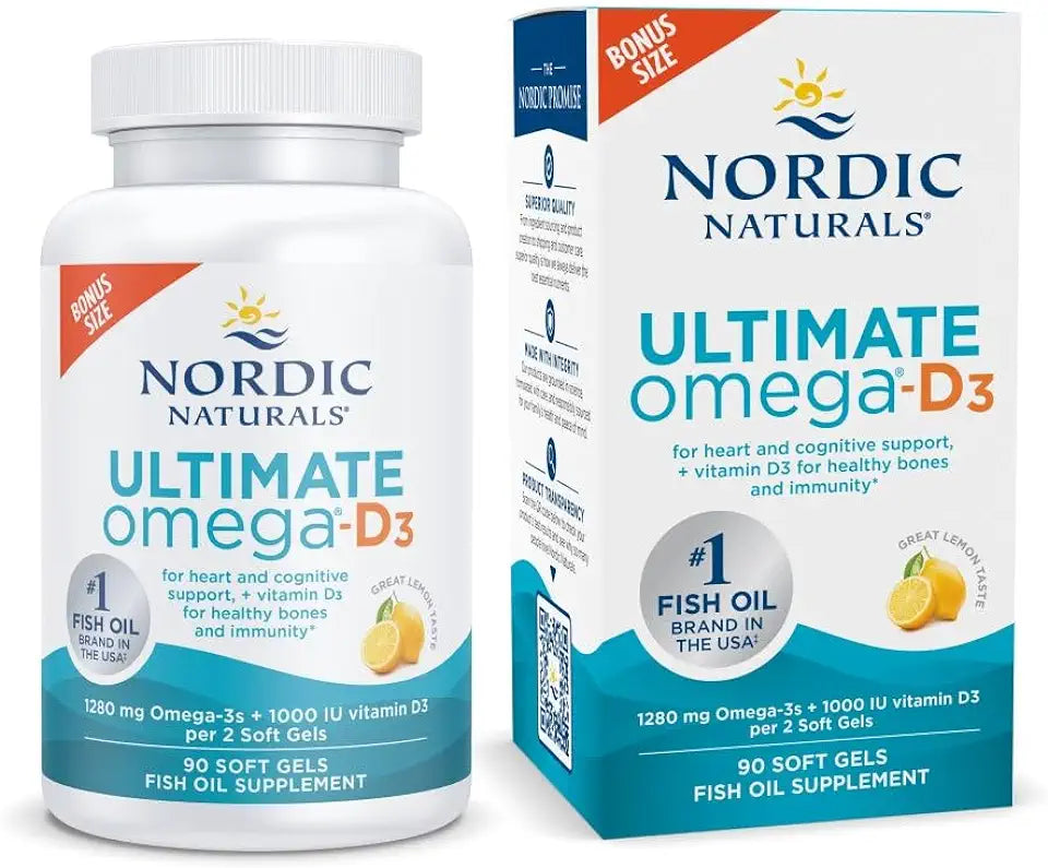 90 Soft Gels Lemon Flavor Omega-3 Vitamin D3 G8723