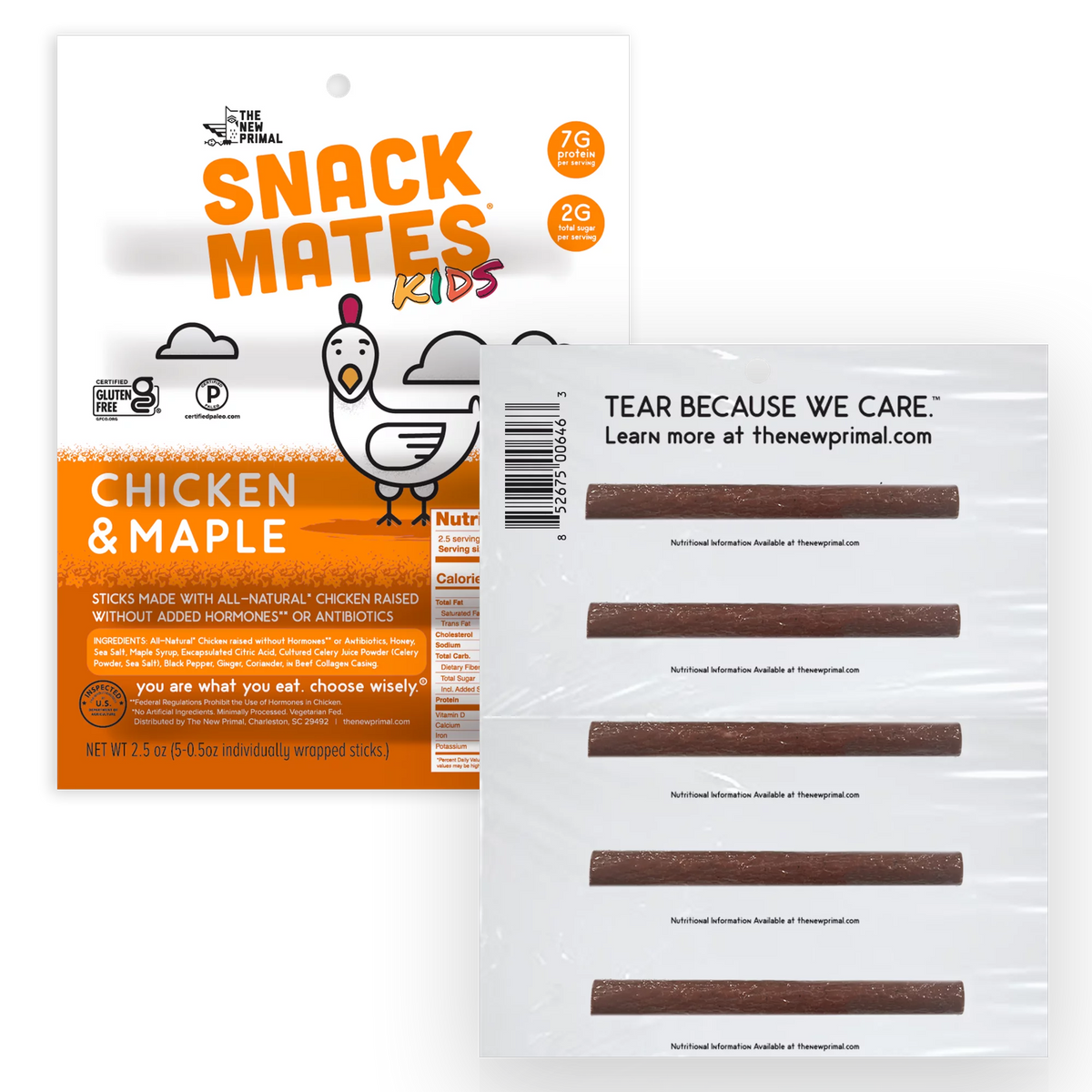 All-Natural Chicken Mini Meat Sticks 8 Packs 40 Mini-Sticks N17857