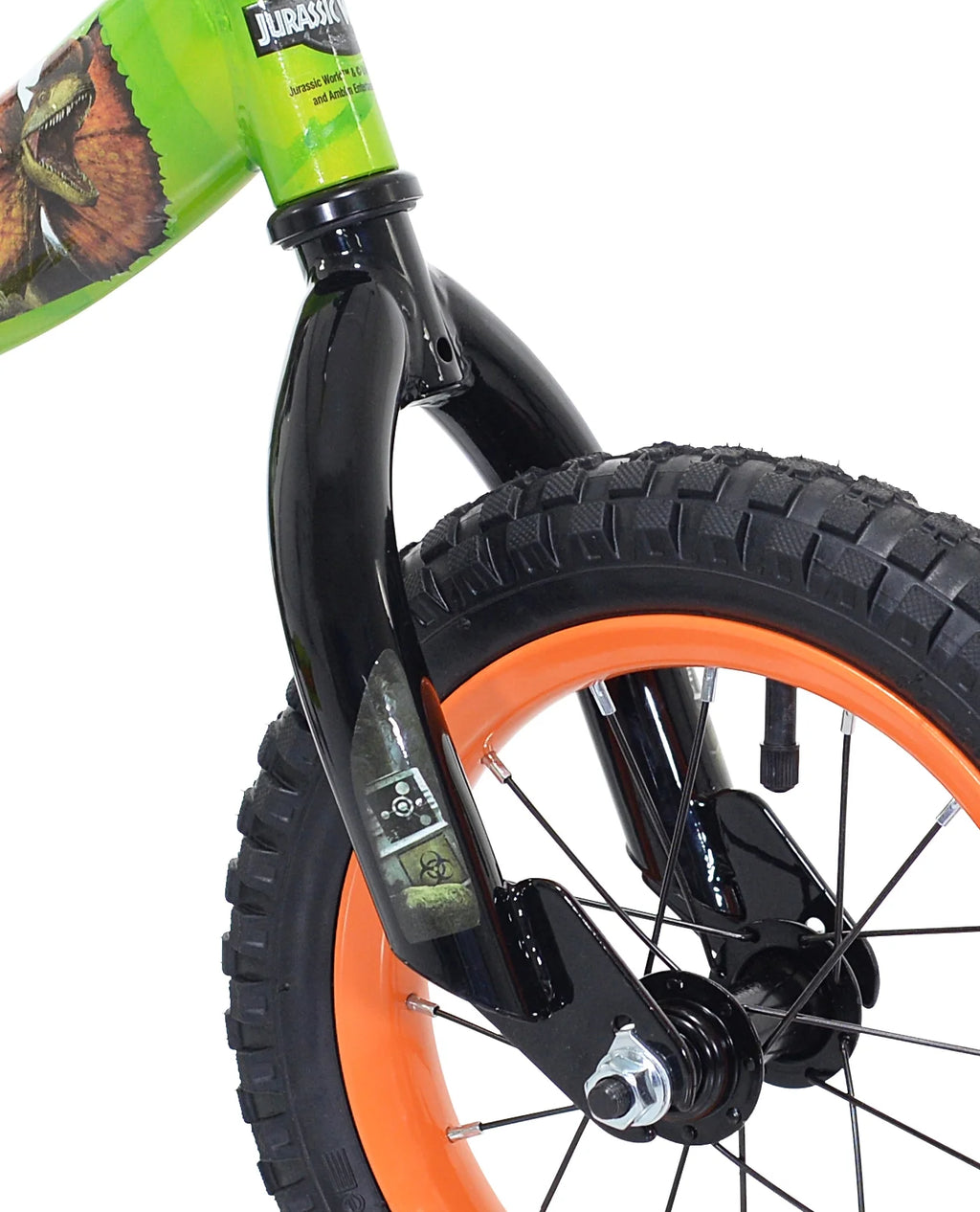 Green and Orange 12-inch Boy's Bicycle with Training Wheel I62798