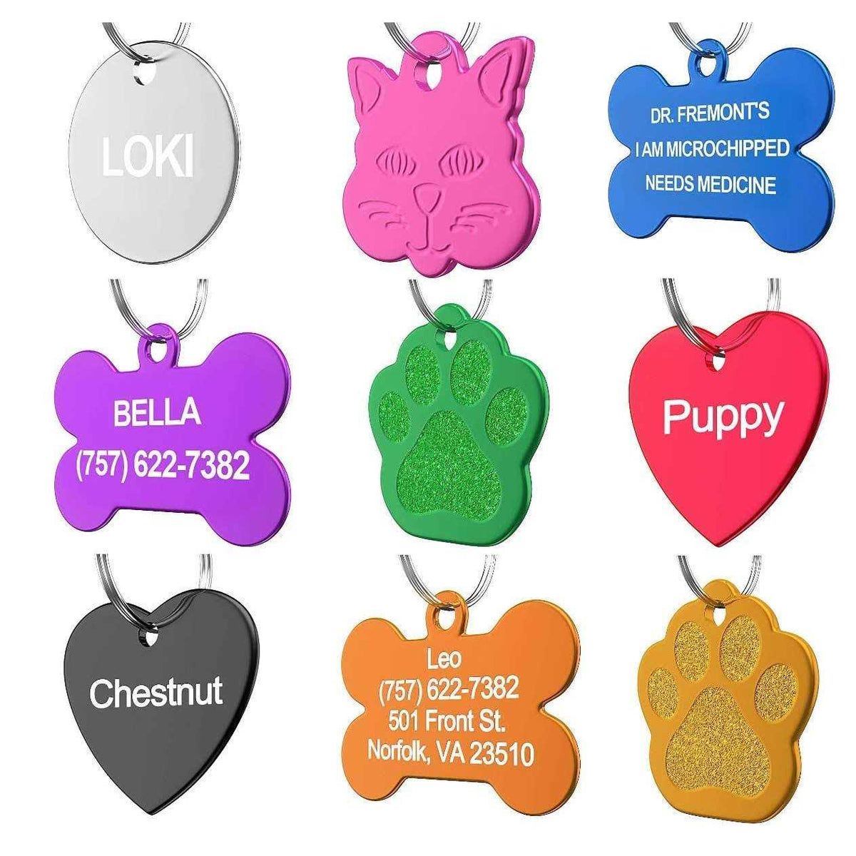Custom Pet ID Tag Q17602