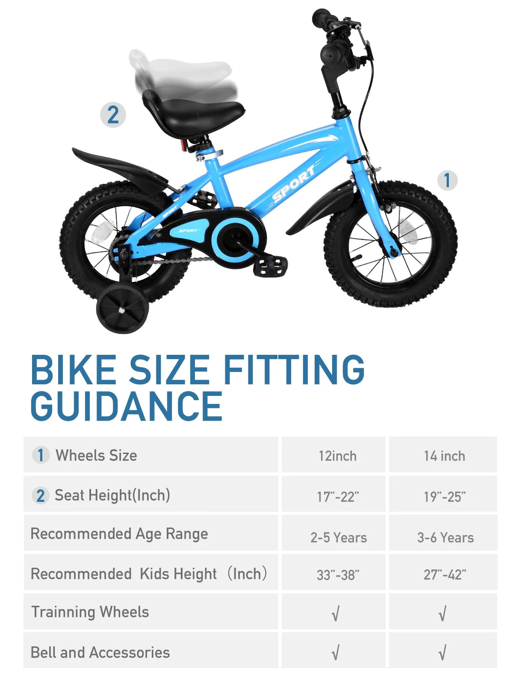 Blue Kids Bike W2358