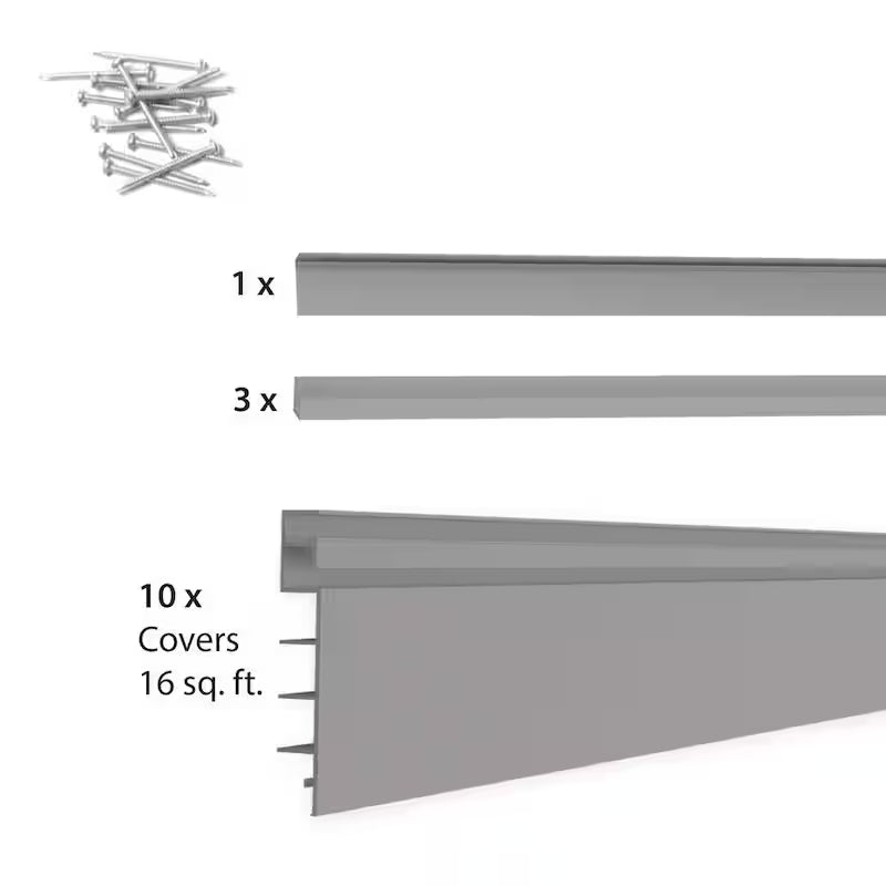 PVC Slat Wall Panel in Light Gray V468
