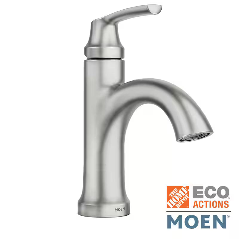 4 in. Centerset Single Handle Bathroom Faucet Brushed Nickel L238