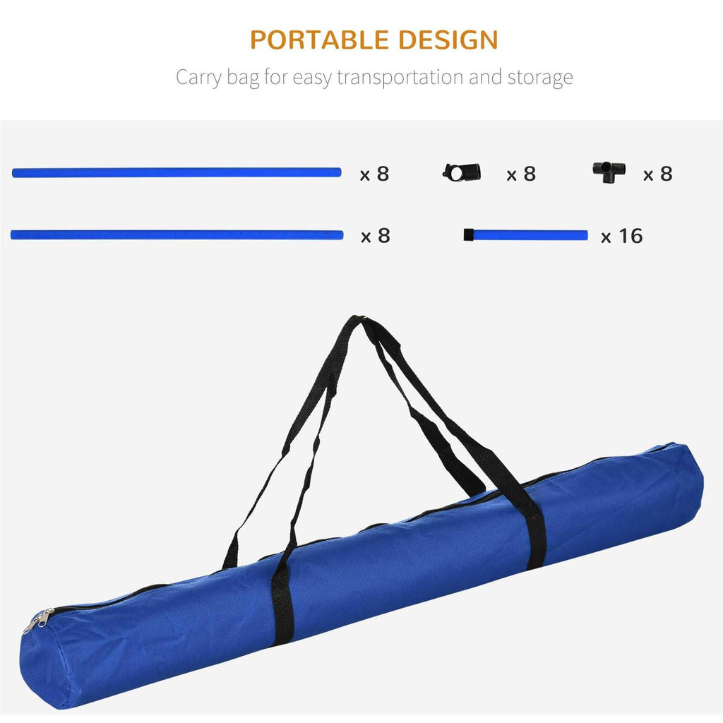 4 Piece Dog Agility Equipment with Adjustable Height Jump Bars W82224
