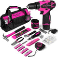 Pink 137 Piece Cordless Drill and Tool Set J78296