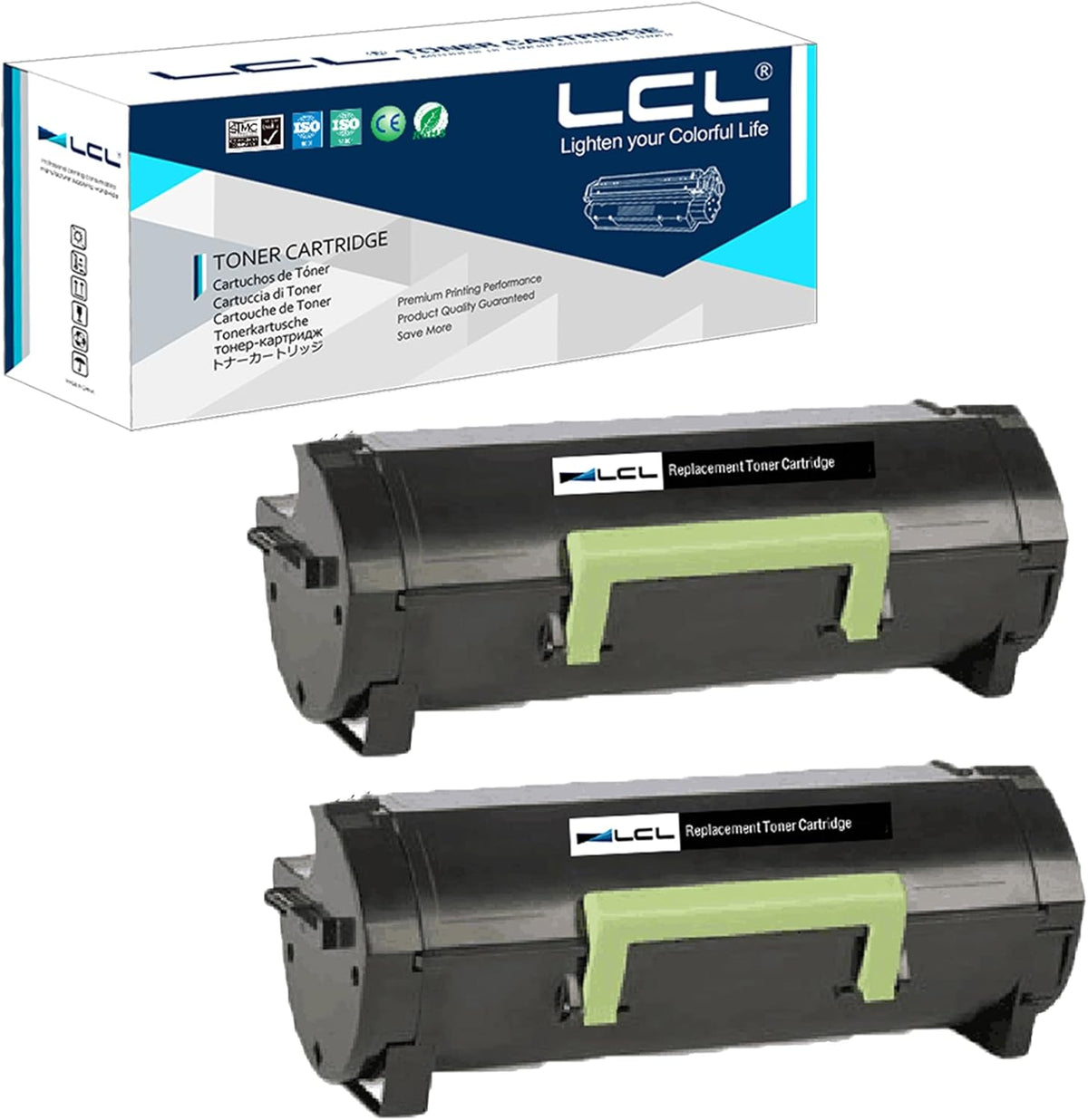 Compatible Toner Cartridge Replacement 2-Pack Black O953692