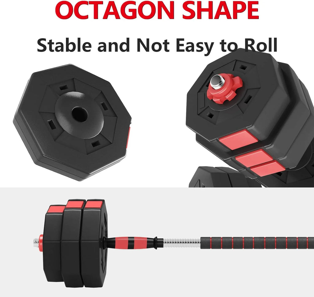 Adjustable Dumbbells Set 55LB 66LB 3 in 1 N363