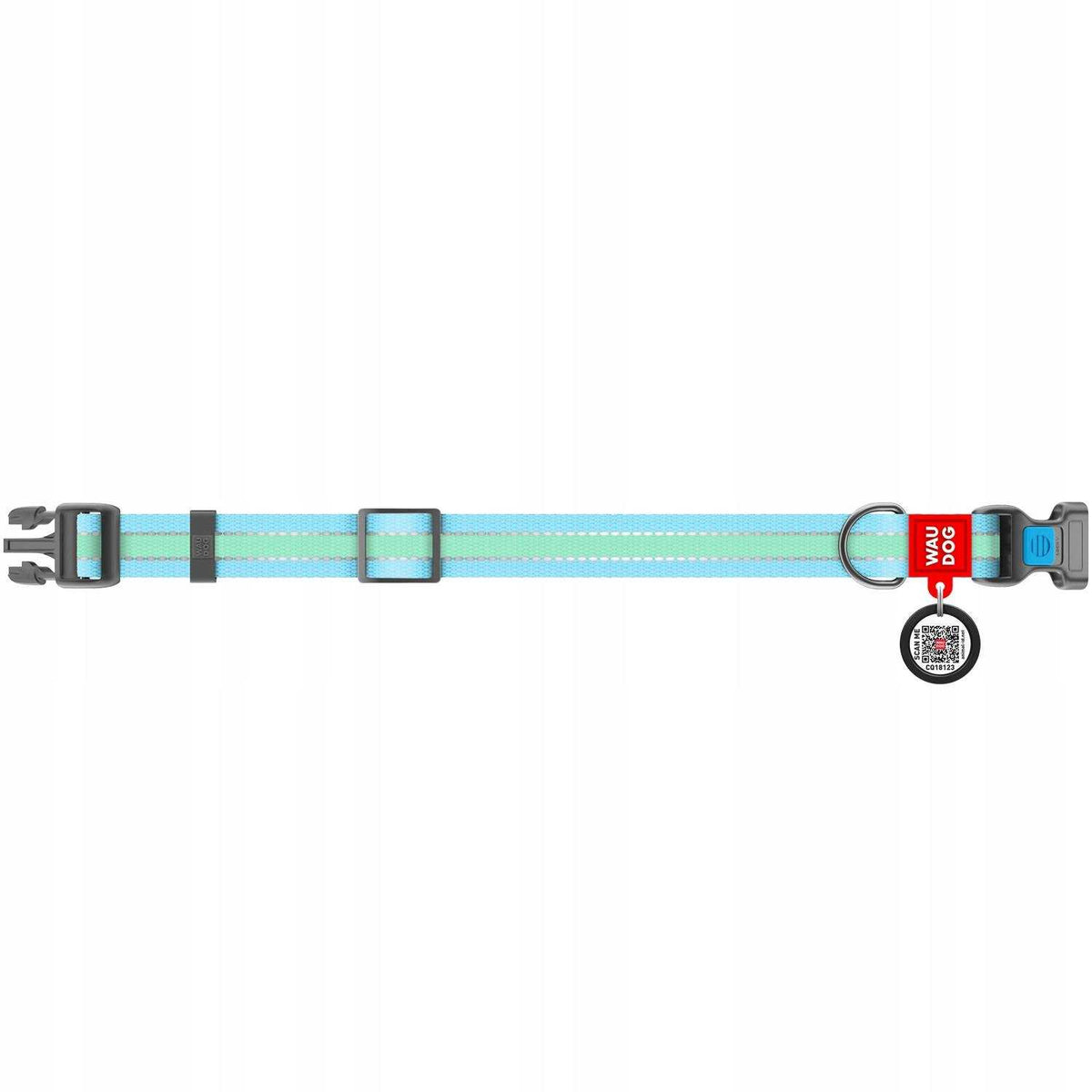 Glow in the Dark Nylon Dog Collar Blue U91971