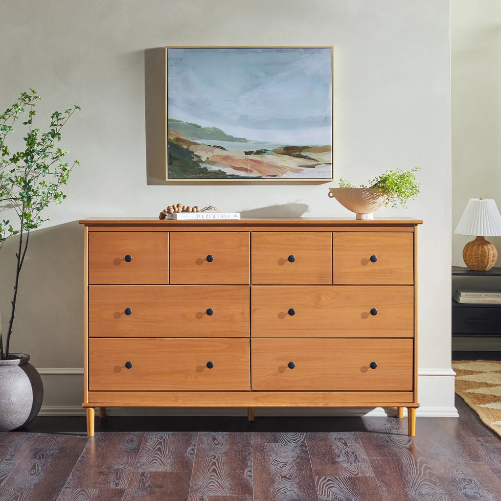 Walnut 6-Drawer Solid Wood Dresser R84709