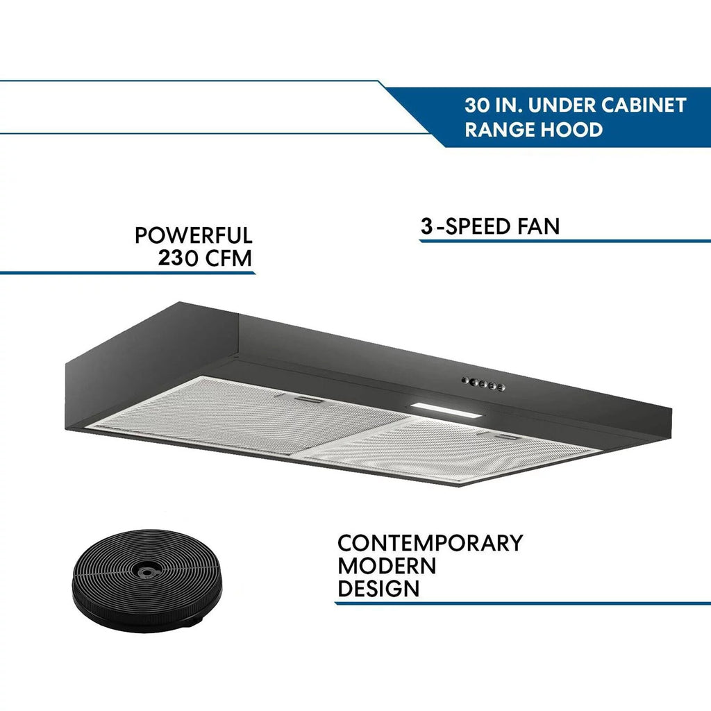 30 inch Under Cabinet Range Hood with Carbon Filter T91234