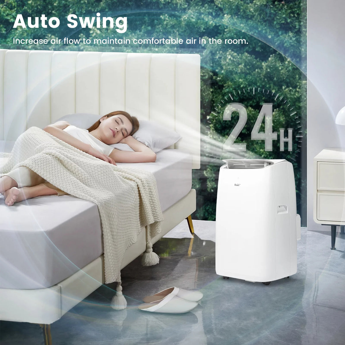 White Portable Air Conditioner, Dehumidifier, Fan F74950